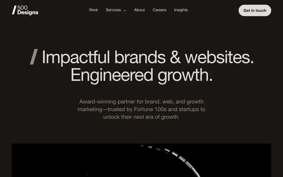 Home page of 500 Designs at 500designs.com