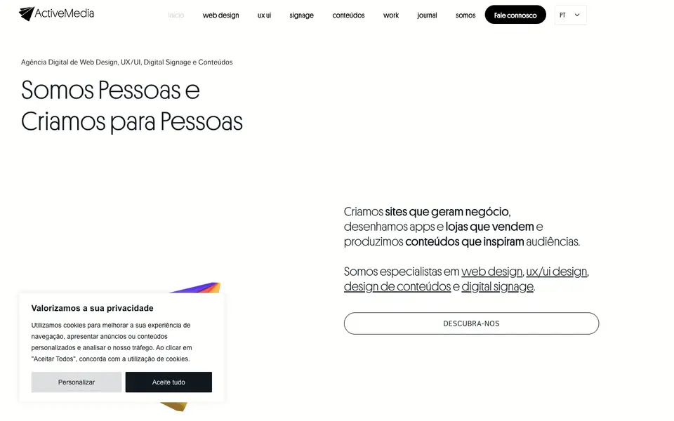 Home page of ActiveMedia at activemedia.pt