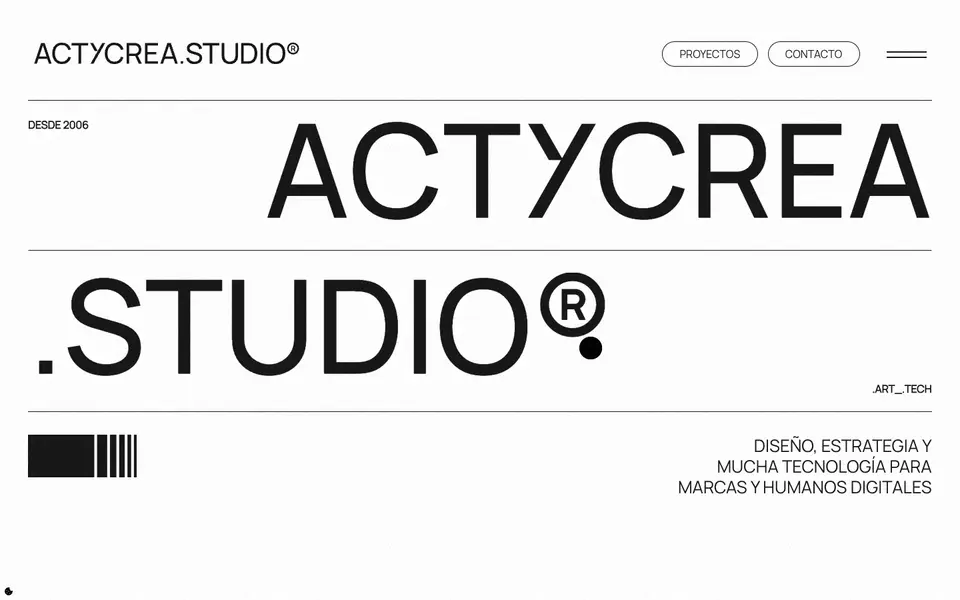 Home page of Actycrea Studio at actycrea.com