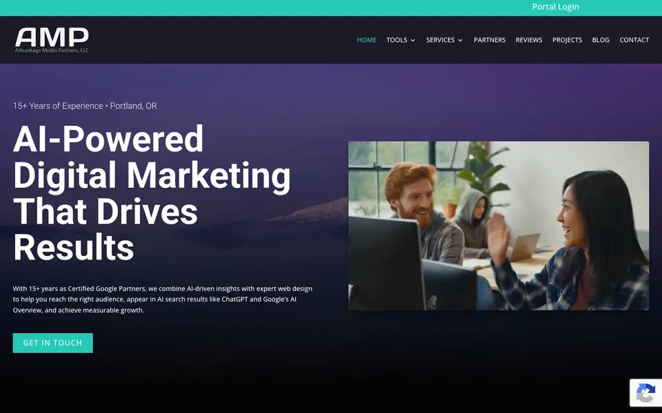 Home page of Advantage Media Partners at advantagemediapartners.com