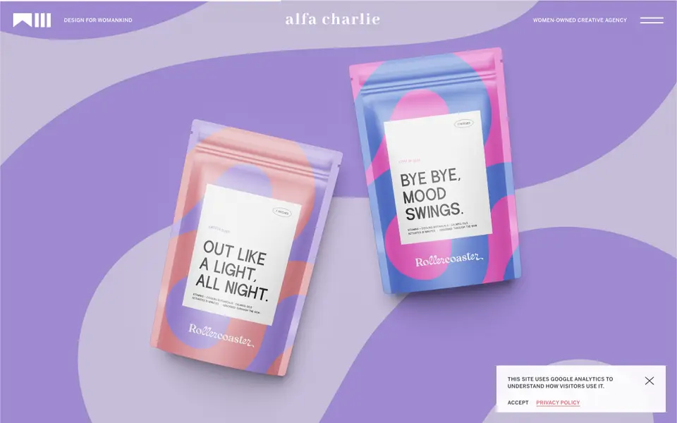 Home page of Alfa Charlie at alfacharlie.co