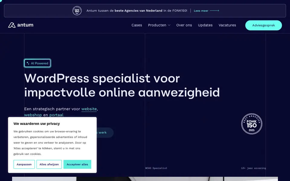 Home page of Antum at antum.nl
