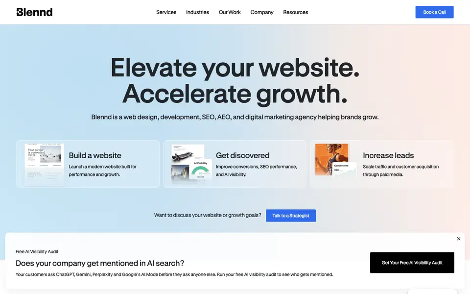 Home page of Blennd at blennd.com