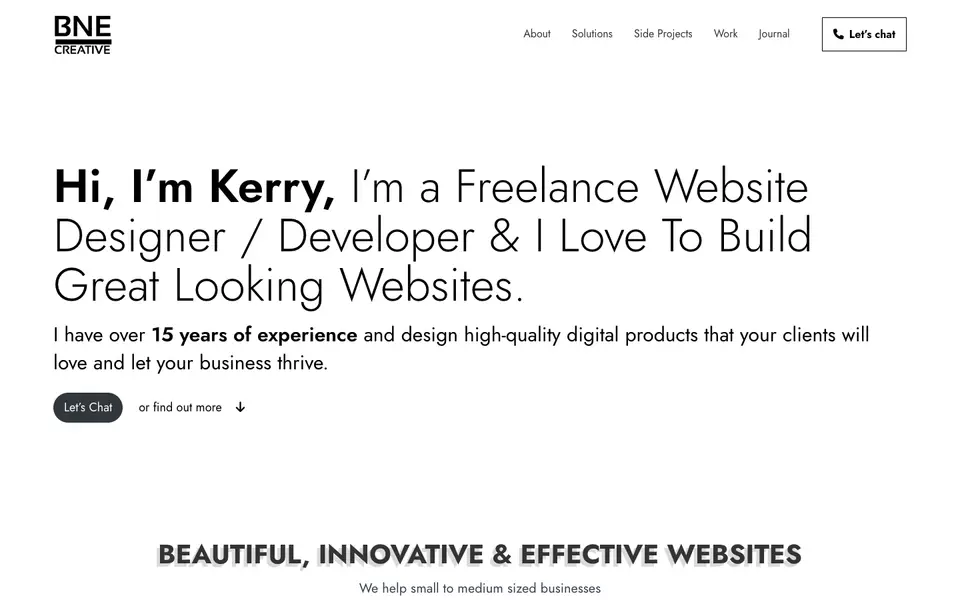Home page of BNE Creative at bnecreative.com