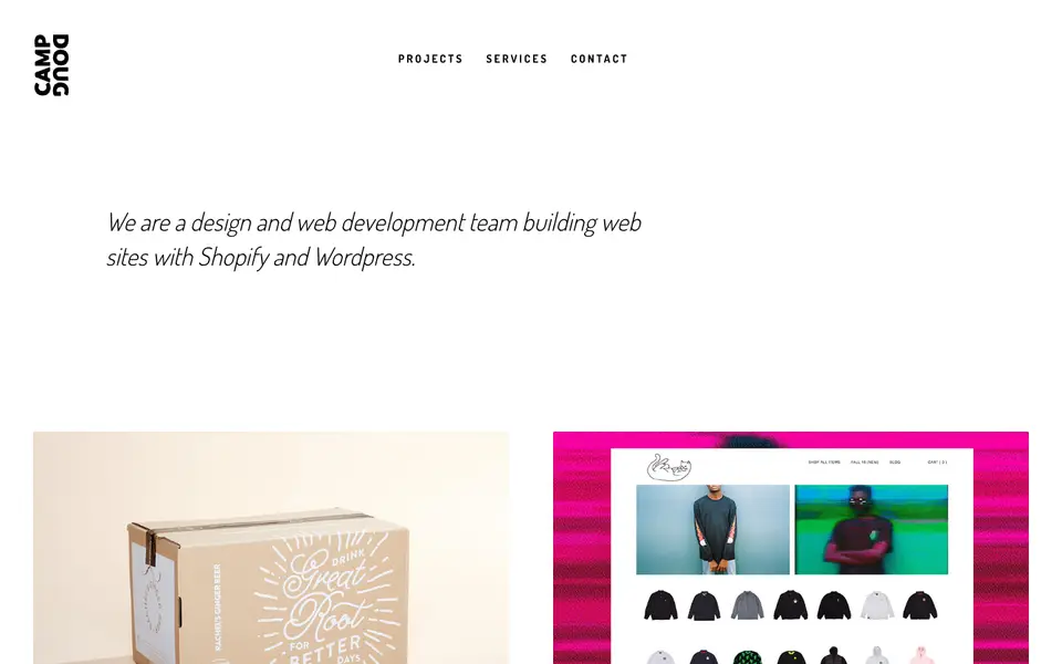 Home page of Camp Doug at campdoug.com