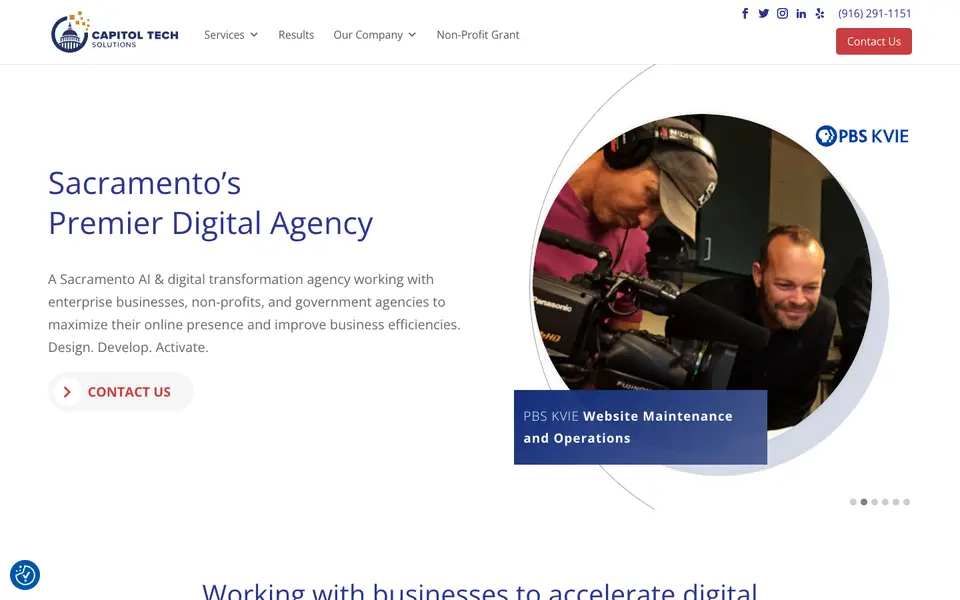 Home page of Capitol Tech Solutions at capitoltechsolutions.com