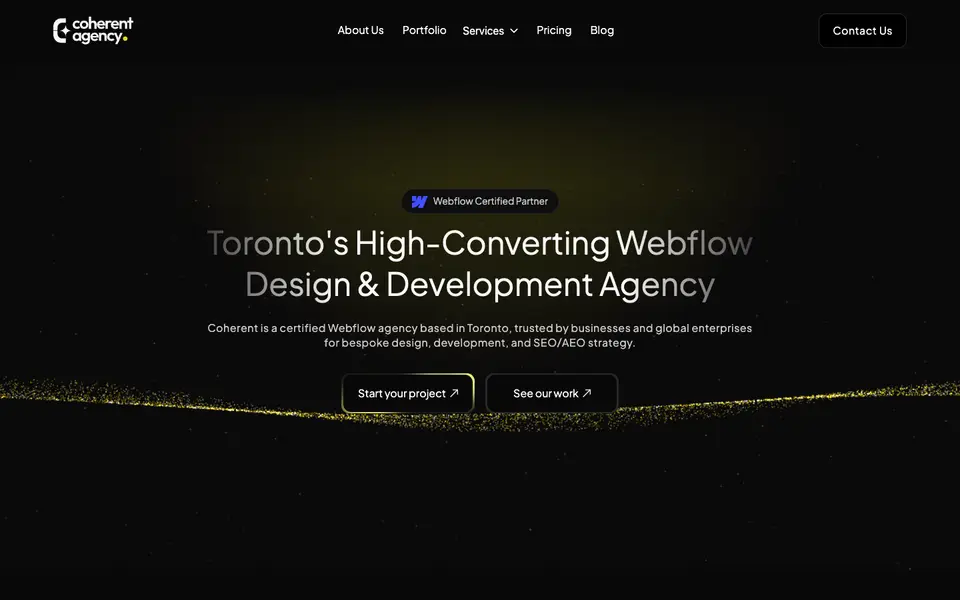 Home page of Coherent Agency at coherent.agency