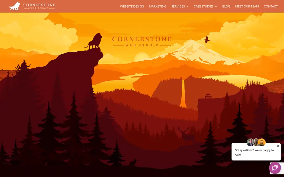 Home page of Cornerstone Web Studio at cornerstone.studio