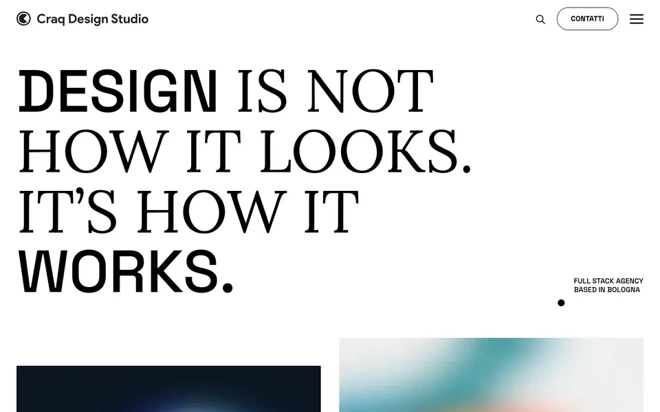 Home page of Craq Design Studio at craq.it