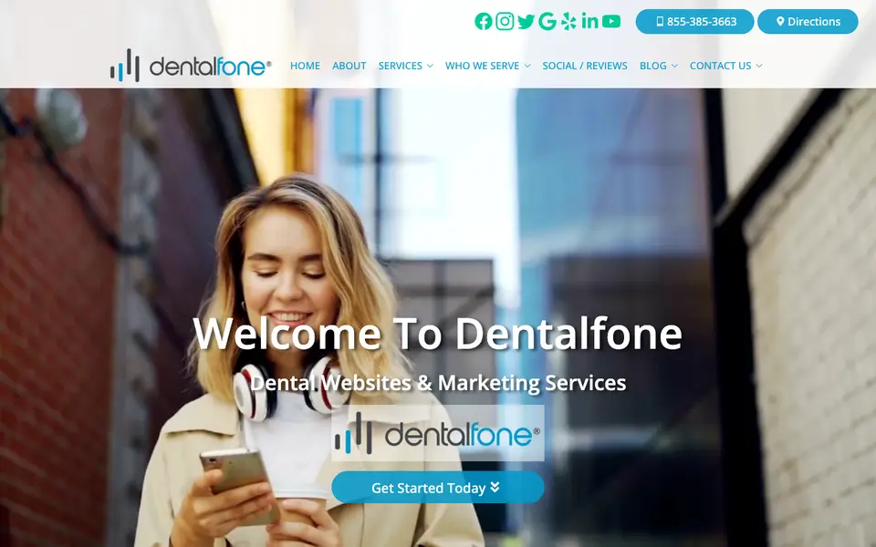 Home page of Dentalfone at dentalfone.com