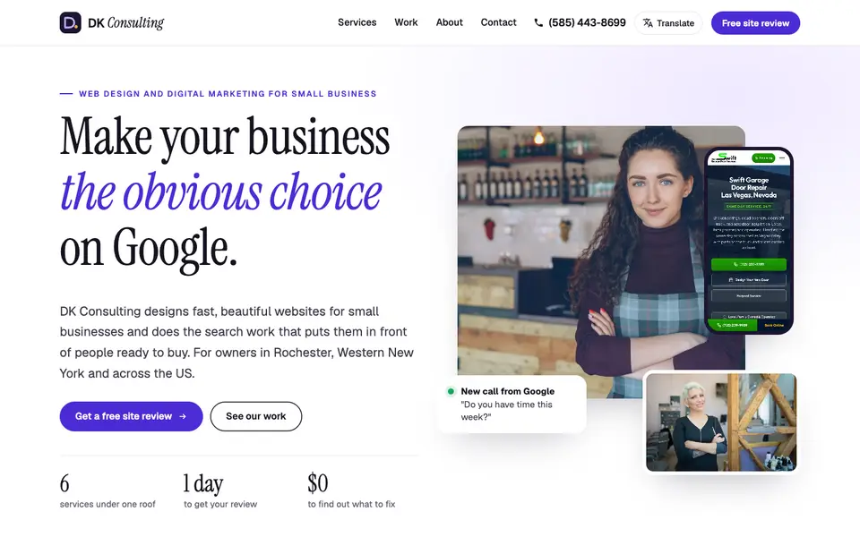 Home page of DK Consulting at dkaszubaconsulting.com