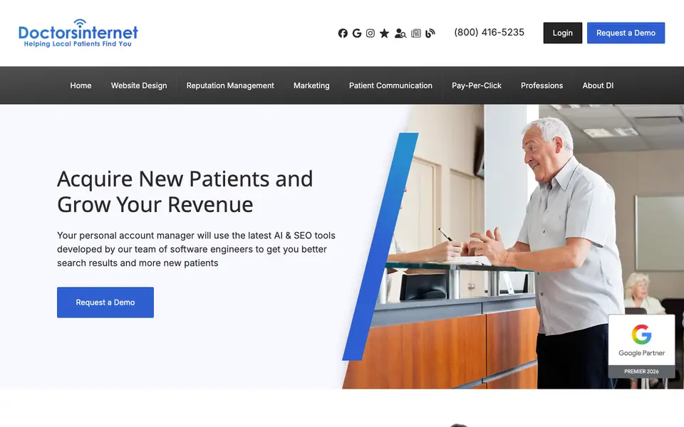 Home page of Doctors Internet at doctorsinternet.com
