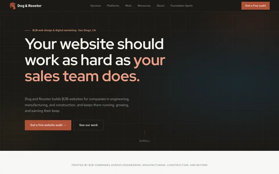Home page of Dog and Rooster at dogandrooster.com