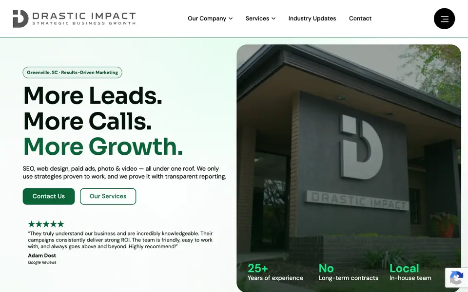 Home page of Drastic Impact at drasticimpact.com
