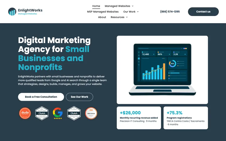Home page of EnlightWorks at enlightworks.com