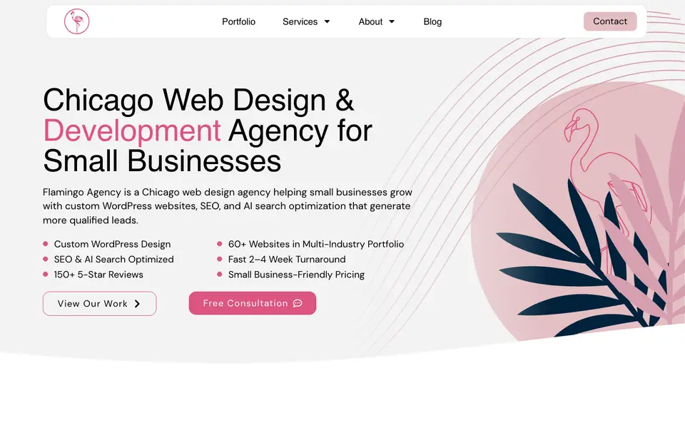 Home page of Flamingo Agency at flamingoagency.com