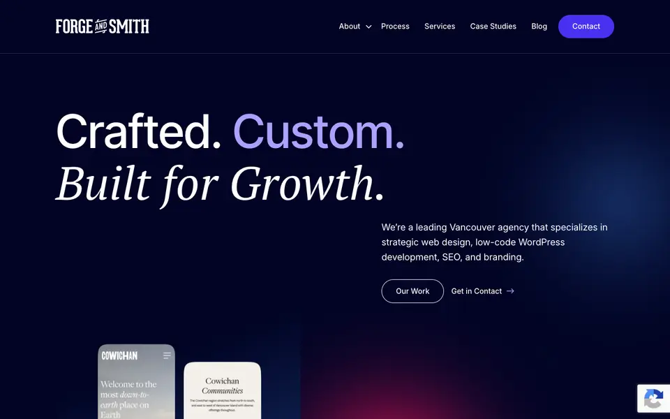 Home page of Forge and Smith at forgeandsmith.com