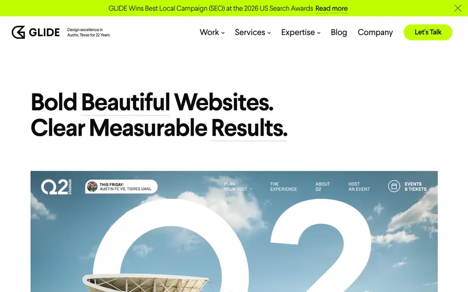 Home page of GLIDE at glidedesign.com