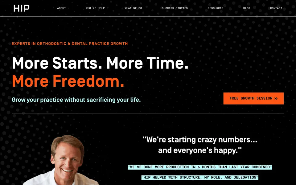 Home page of HIP Creative at hip.agency