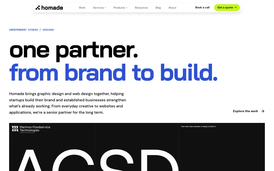 Home page of Homade at homade.co