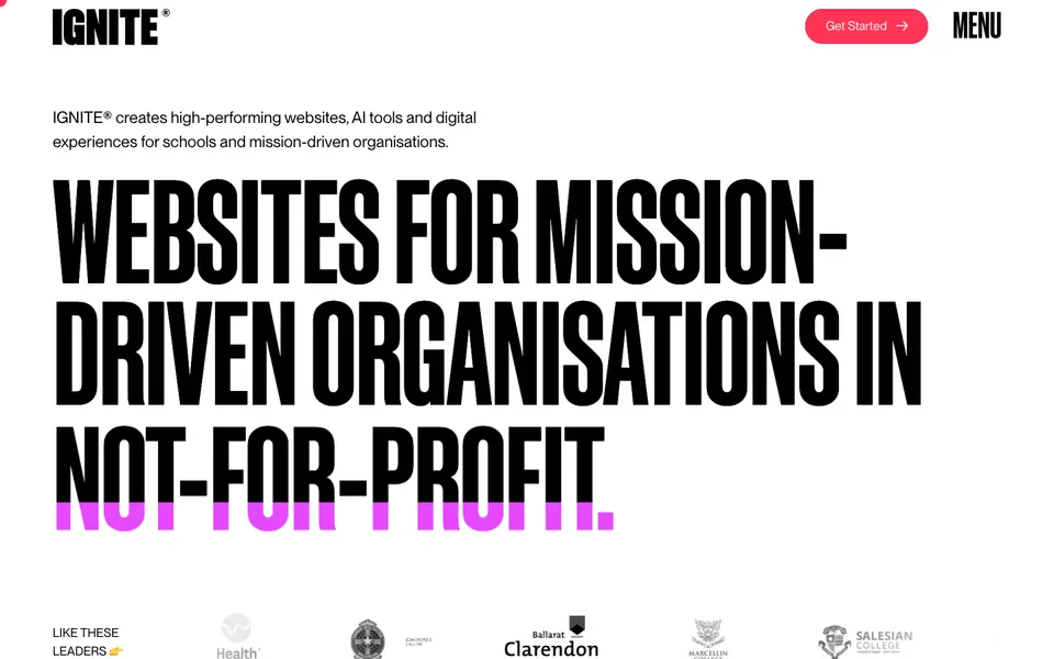 Home page of IGNITE at igniteagency.com