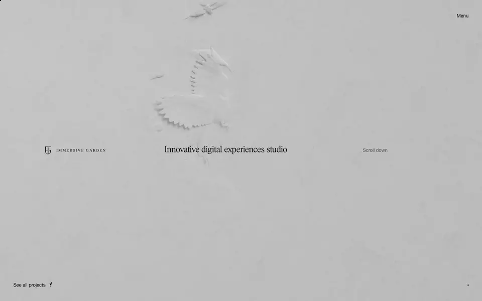 Home page of Immersive Garden at immersive-g.com