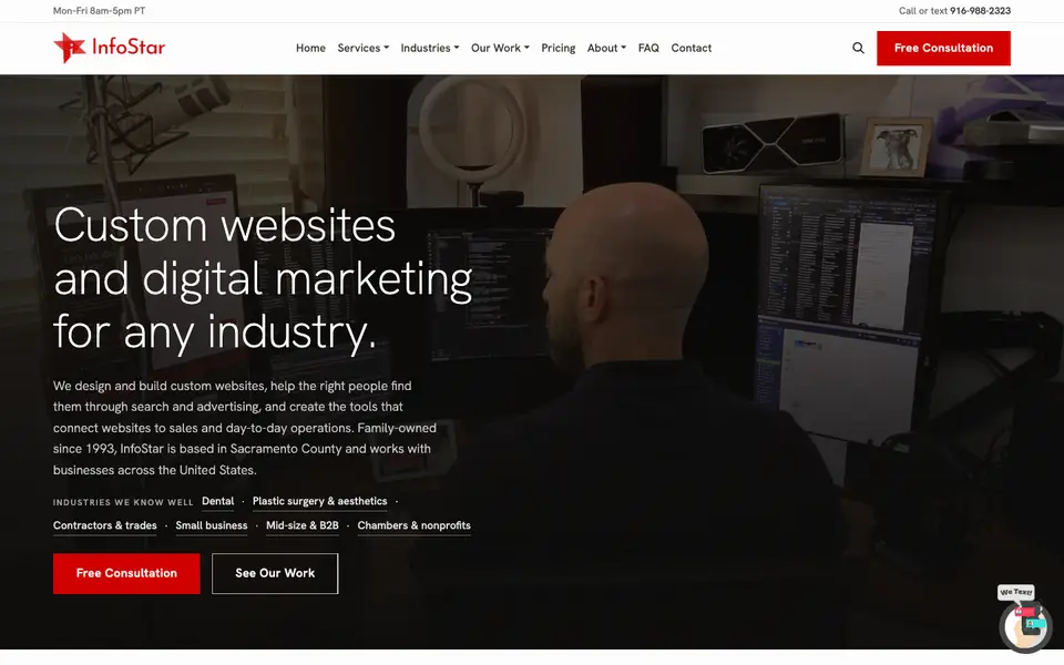 Home page of InfoStar Productions at infostarproductions.com