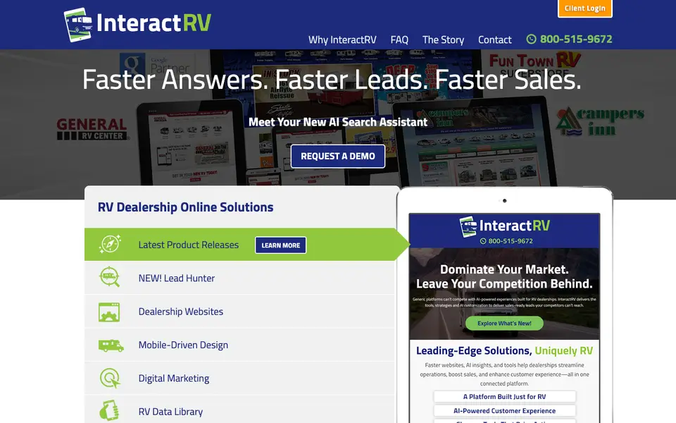 Home page of InteractRV at interactrv.com
