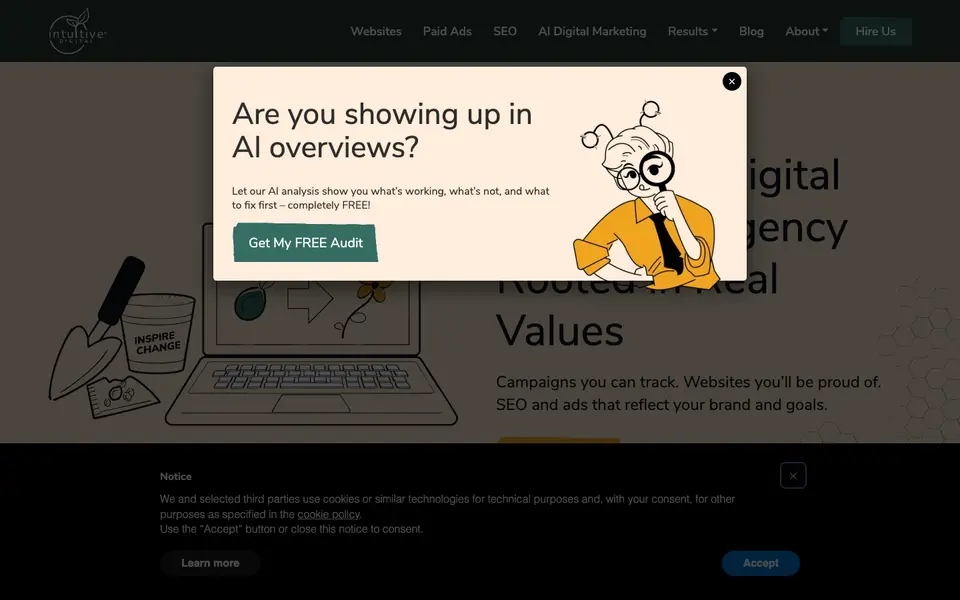 Home page of Intuitive Digital at intuitivedigital.com