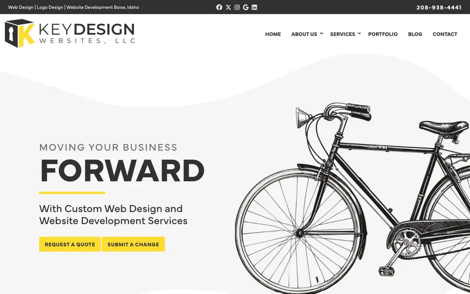 Home page of Key Design Websites at keydesignwebsites.com
