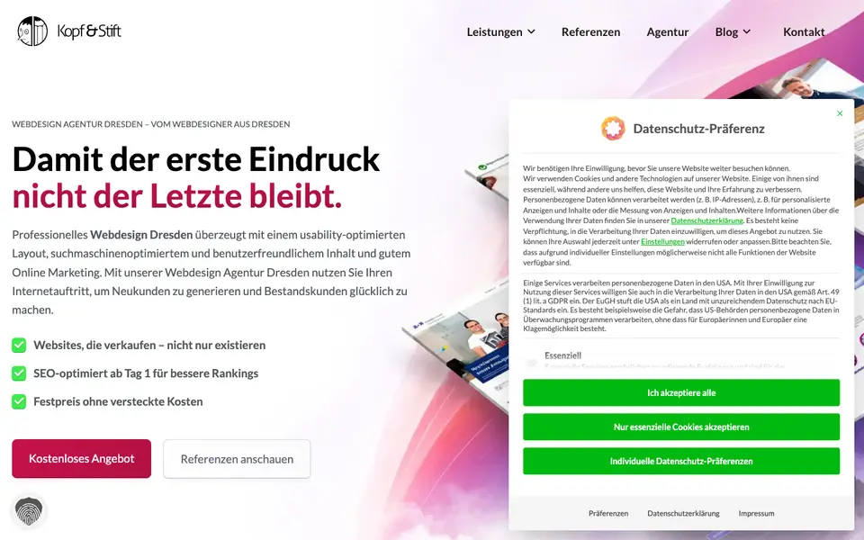 Home page of Kopf & Stift at kopfundstift.de