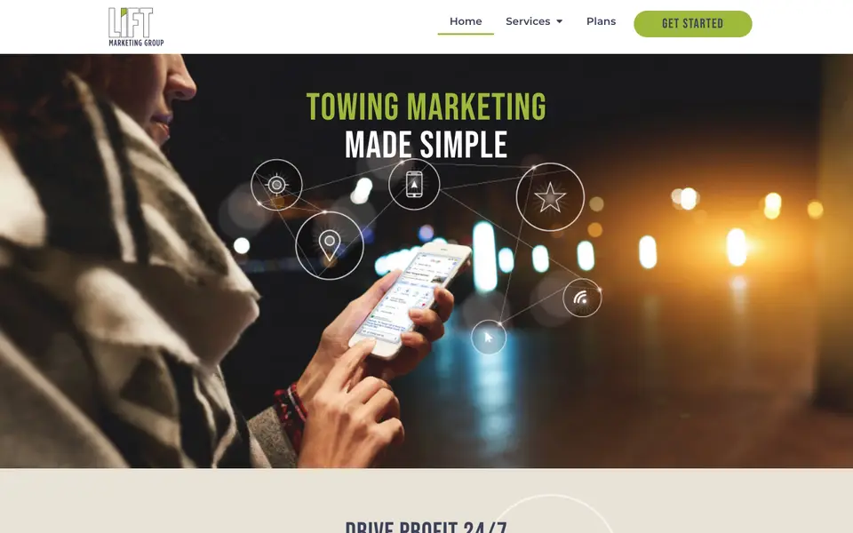 Home page of Lift Marketing Group at liftmarketinggroup.com