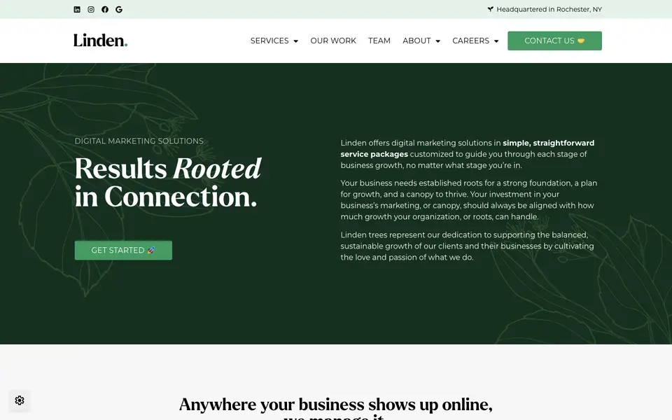 Home page of Linden Digital Marketing at lindendigitalmarketing.com