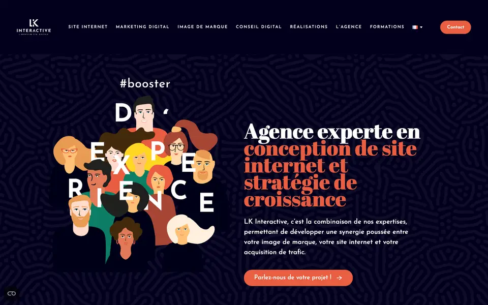 Home page of LK Interactive at lk-interactive.fr