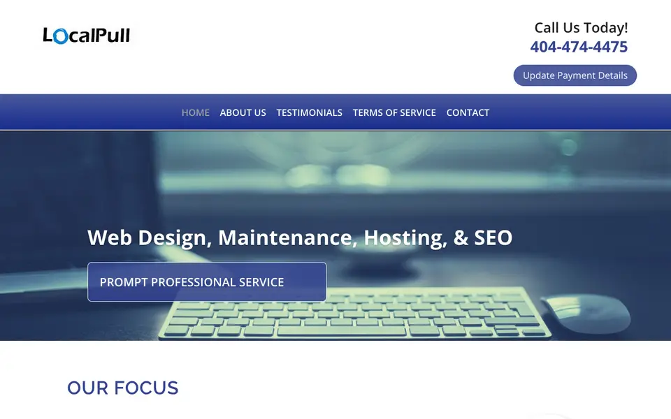 Home page of LocalPull at localpull.com