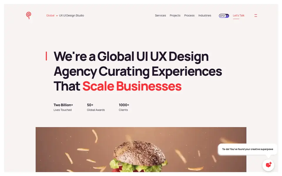 Home page of Lollypop Design Studio at lollypop.design