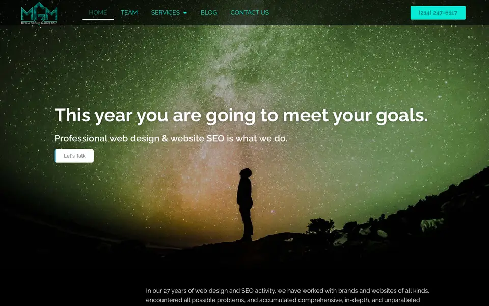 Home page of Media Group Marketing at mediagroupmarketing.com