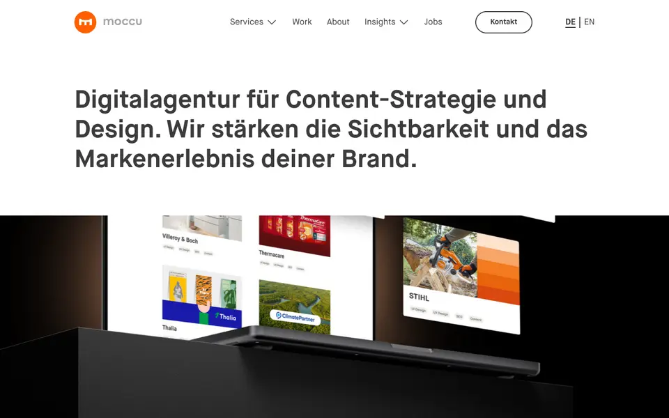 Home page of Moccu at moccu.com