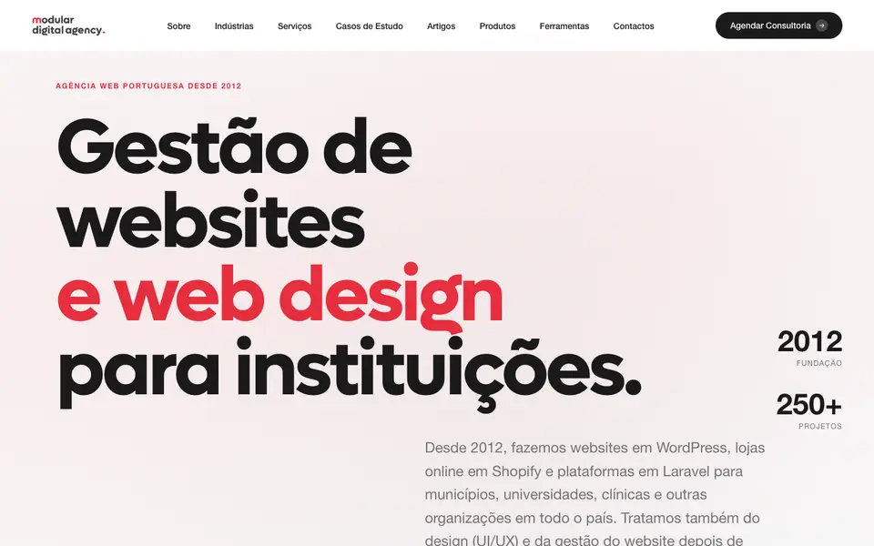 Home page of Modular Digital at modulardigital.pt