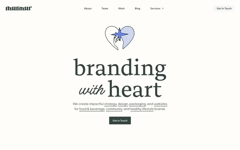 Home page of Murmur Creative at murmurcreative.com