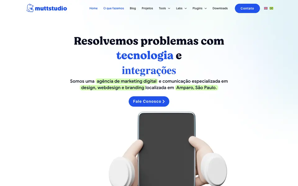 Home page of Mutt Studio at muttstudio.com.br