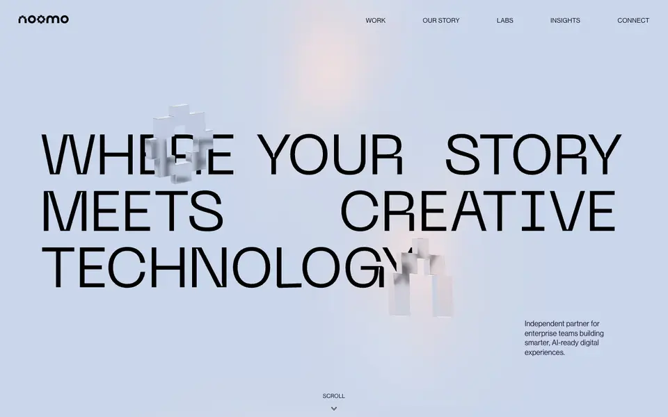Home page of Noomo Agency at noomoagency.com