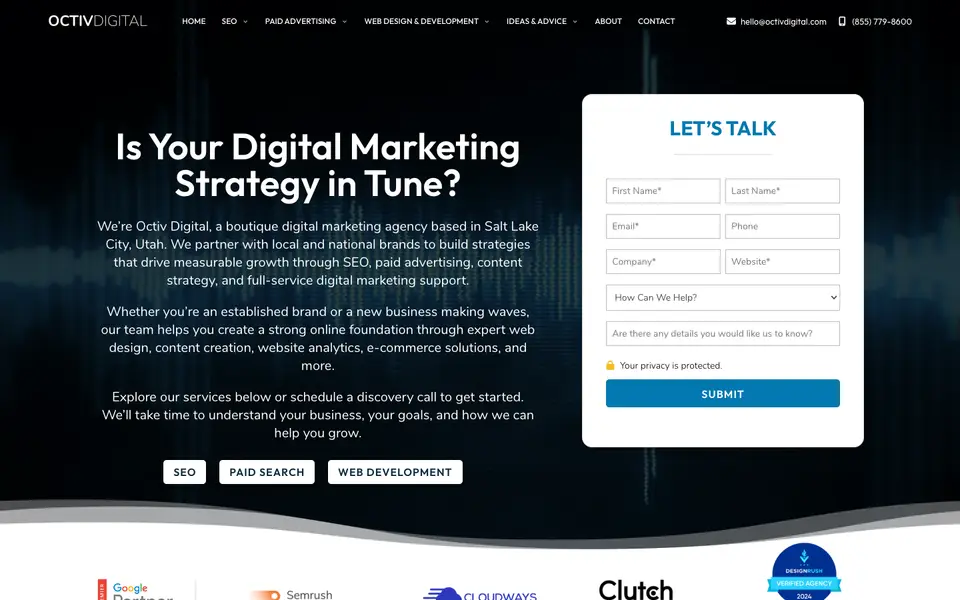 Home page of Octiv Digital at octivdigital.com