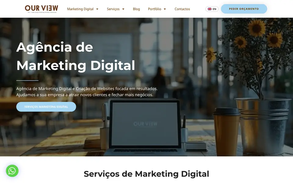 Home page of Ourview at ourviewdesign.pt