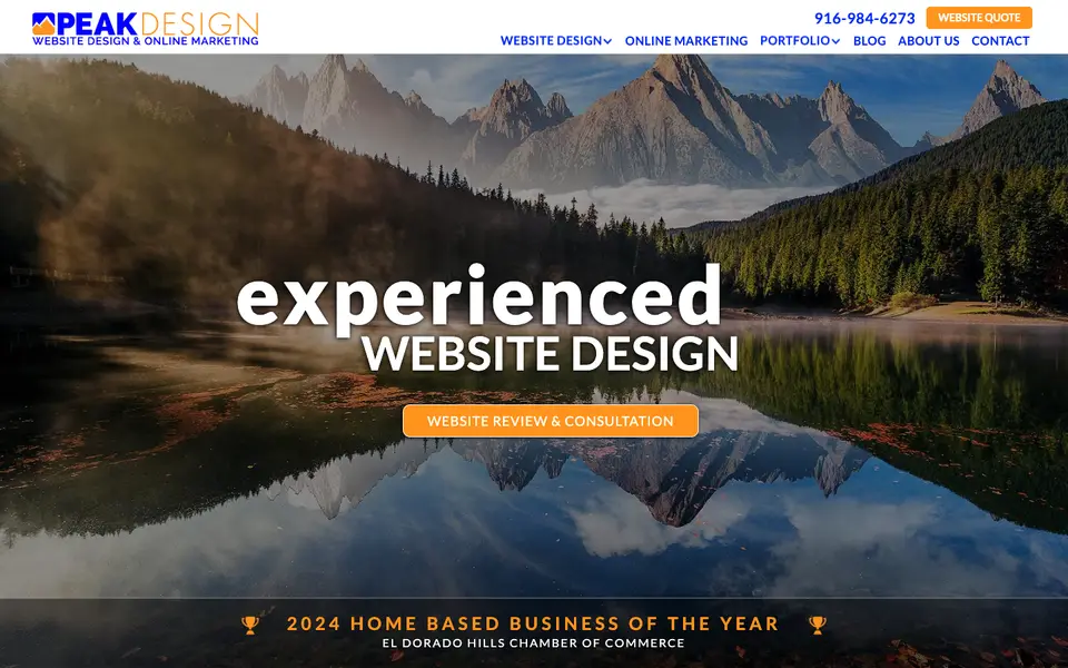 Home page of Peak Design at peakdesign.net