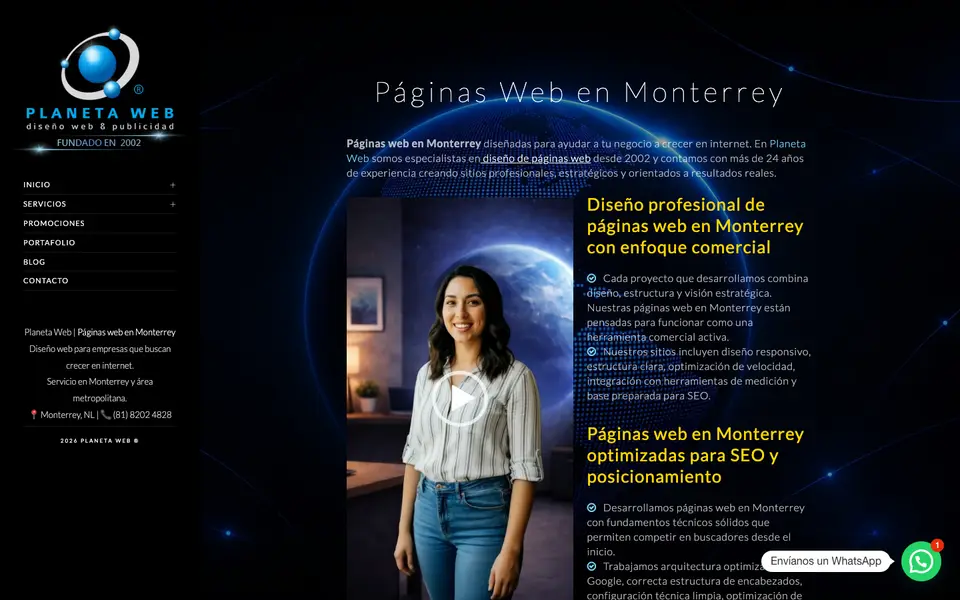 Home page of Planeta Web at planetaweb.com.mx