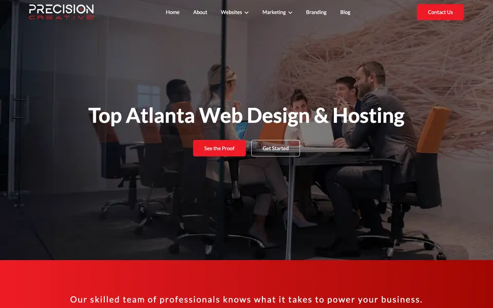 Home page of Precision Creative at precisioncreative.com