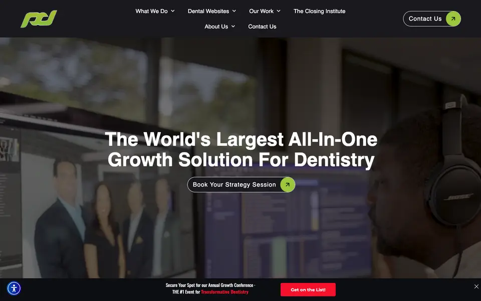 Home page of Progressive Dental Marketing at progressivedentalmarketing.com