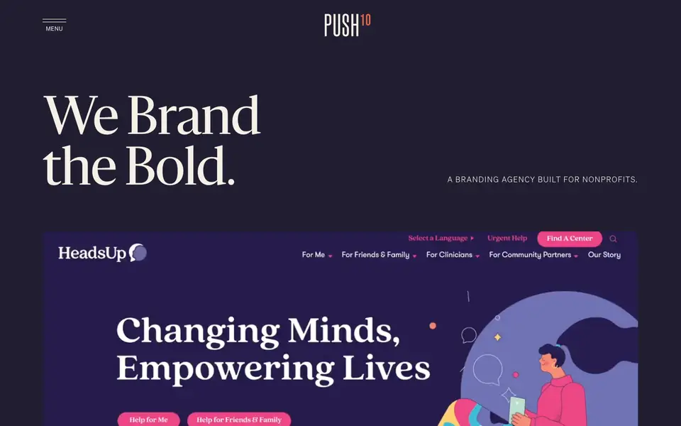 Home page of Push10 at push10.com