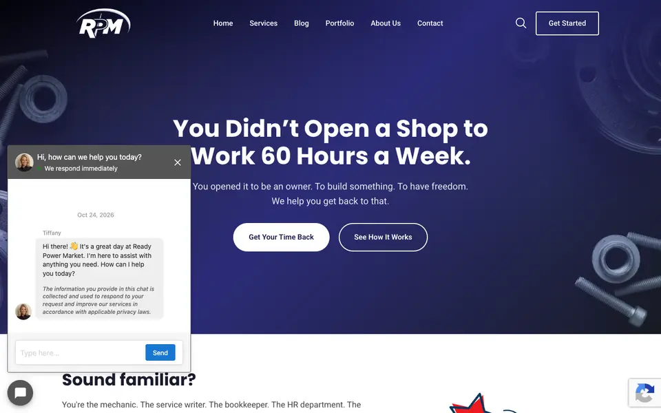Home page of Ready Power Market at readypowermarket.com